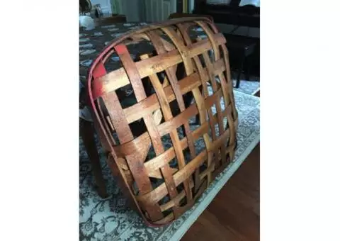 Authentic Southern Tobacco Basket For Sale Antique
